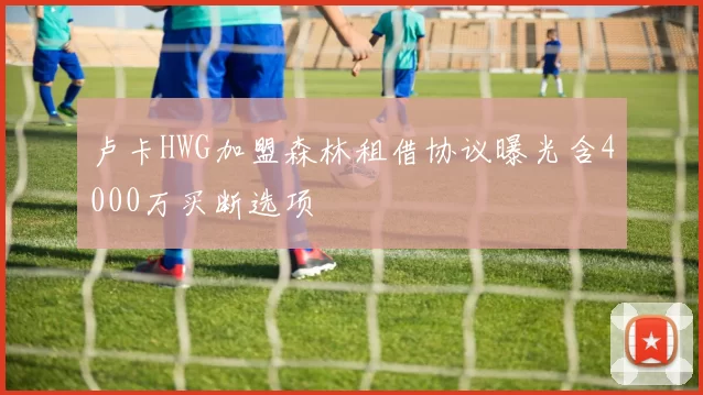 卢卡HWG加盟森林租借协议曝光含4000万买断选项